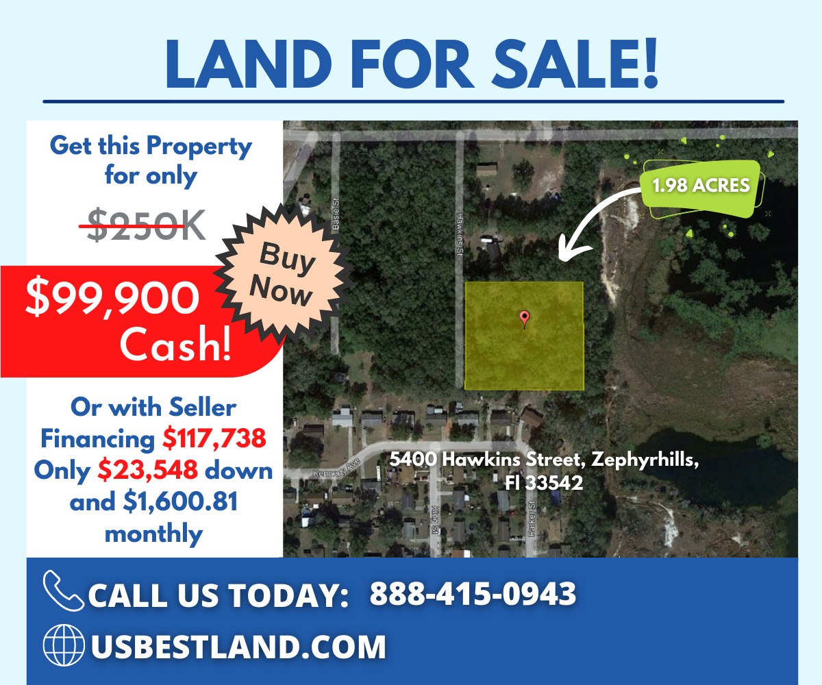 1.98 Acres in Zephyrhills, FL Allows Camping, RVs, Mobile & Tiny
