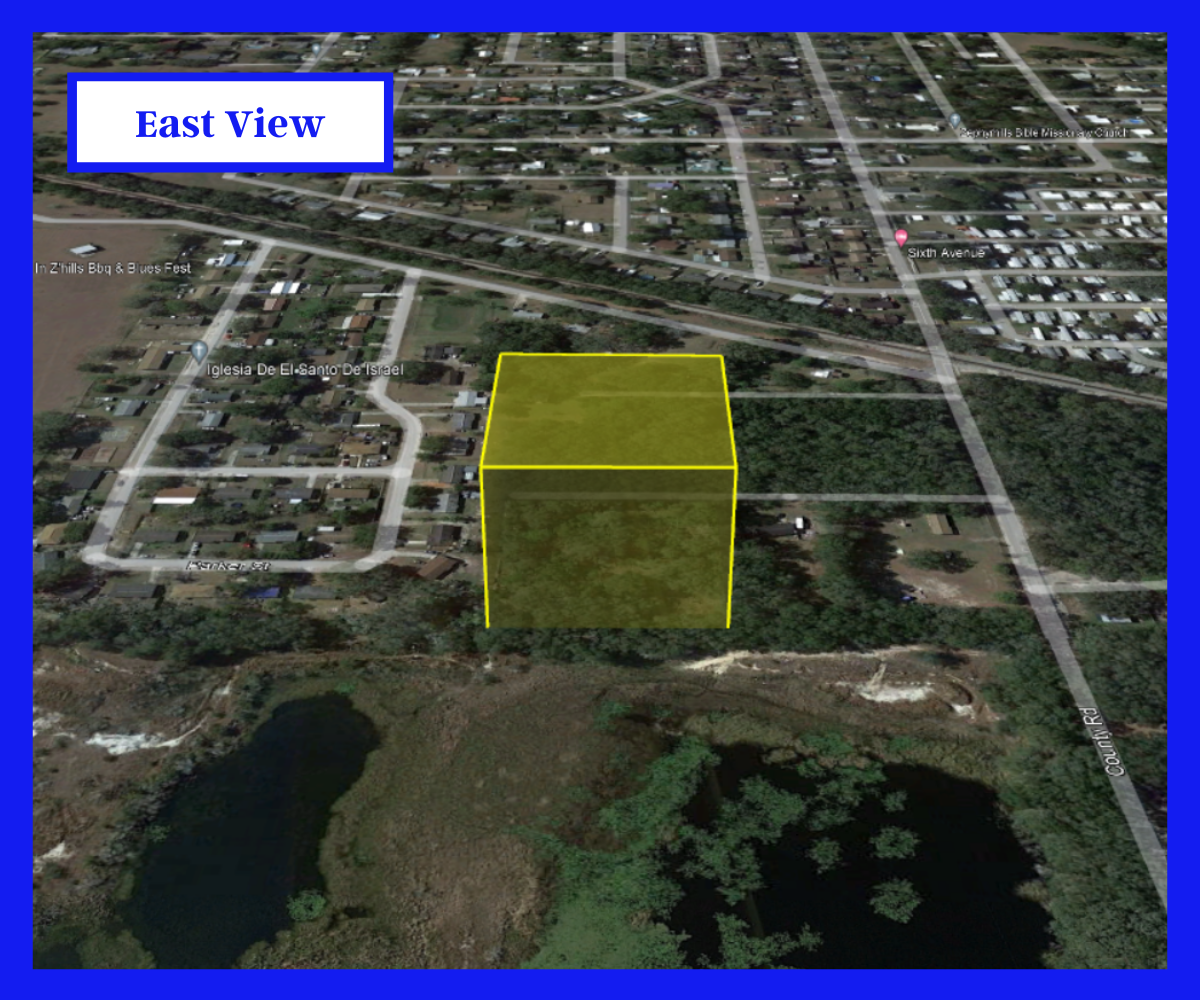 1.98 Acres in Zephyrhills, FL Allows Camping, RVs, Mobile & Tiny Homes 285.27' x 309.53' Lot